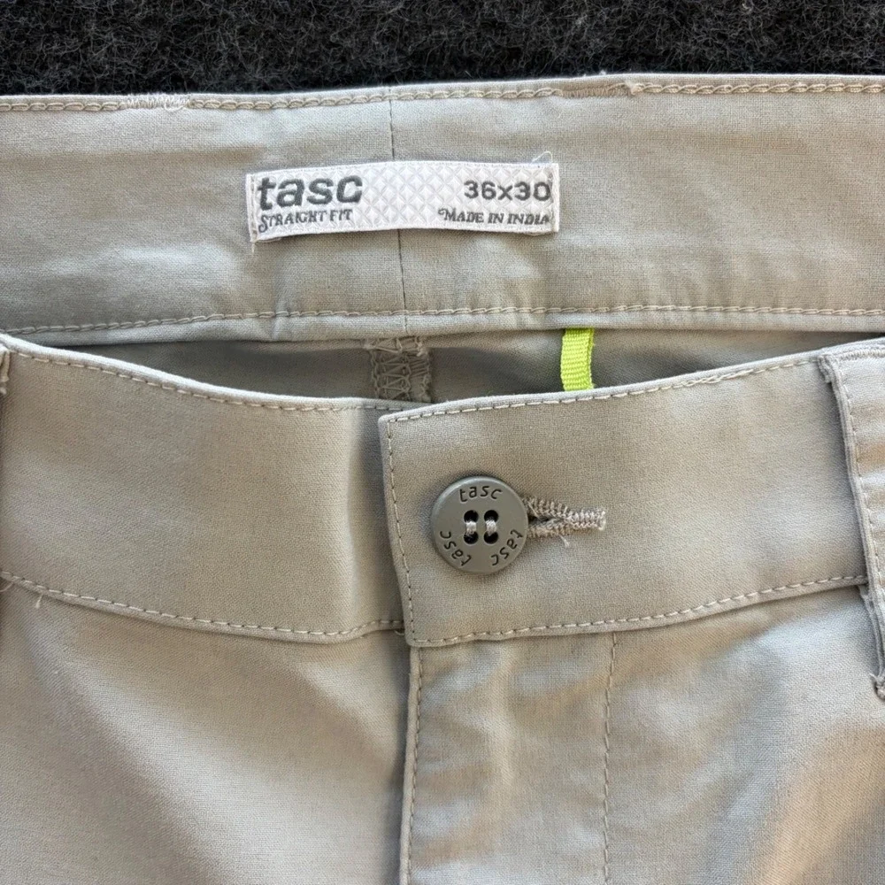 Tasc Performance Mens Gray Bamboo Blend Straight Fit Pants 36x30 Golf Athleisure